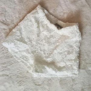 Lace white shorts